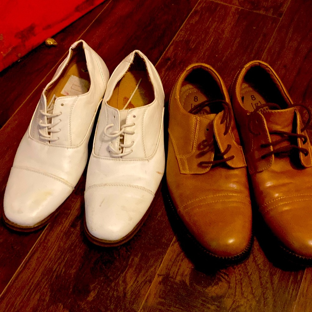 Dress shoes  whites size 6 and brown size 8 both fit 7